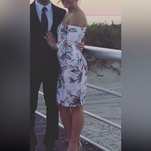 Pink dress with Lily flowers